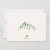 PixDezines Waterverf Eucalyptus Wreath Greenery Save The Date (Achterkant)