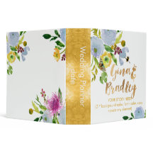 PixDezines Waterverf Floral Wedding Planner