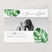 PixDezines Waterverf groen, Sla de datum op Briefkaart (Voorkant)