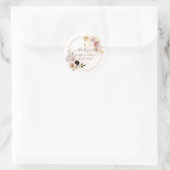 PixDezines Waterverf Herfst Tuin Bloemen Classic Ronde Sticker (Tas)