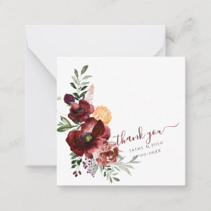 PixDezines Waterverf Marsala Red Autumn Love Notitiekaartje