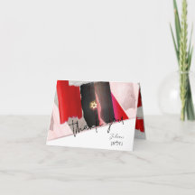 PixDezines waterverf Mitzvah dank je, rood zwart