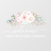 PixDezines Waterverf Peonies Eucalyptus Raamsticker (Vel)