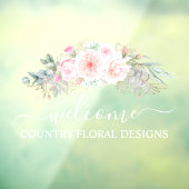 PixDezines Waterverf Peonies Eucalyptus Raamsticker (Vel 3)