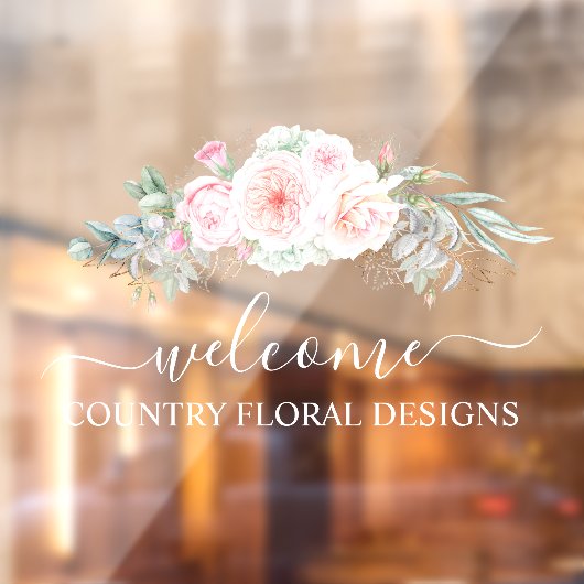 PixDezines Waterverf Peonies Eucalyptus Raamsticker (Vel 2)