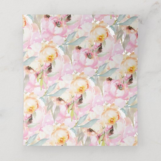 PixDezines Waterverf Pioenendoop (Binnenkant ongevouwen)