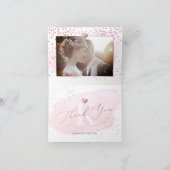 PixDezines Waterverf Roze Rose Gold Bedankt (Binnen)