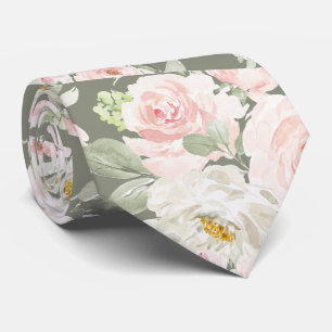 PixDezines Waterverf Roze Rozen DIY Achtergrond Stropdas