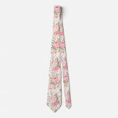 PixDezines  Waterverf Rozen Blush Roze Stropdas (Voorkant)