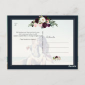 PixDezines Waterverf Rustieke Bloom, Save the Date Briefkaart (Achterkant)