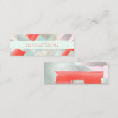 PixDezines Waterverf Seafoam Koraal web RSVP Mini Visitekaartje (Voorkant / Achterkant)