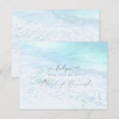 PixDezines Waterverf Shoreline Maid of Honor Kaart (Voorkant / Achterkant)