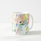 PixDezines Waterverf Spring, Peach+Mint Koffiemok (Voorkant rechts)