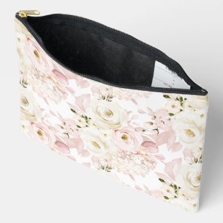 PixDezines Waterverf Stof Roze Crème Rozen Etui