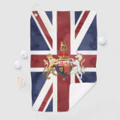 PIXDEZINES WATERVERF UNION JACK en INSIGNIA Golfhanddoek (Insitu)