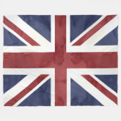 PixDezines Waterverf Union Jack Fleece Deken (Voorkant (Horizontaal))