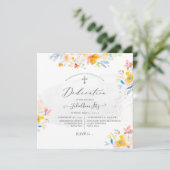 PixDezines Waterverf Zomer Rozen Toewijding Kaart (Staand voorkant)