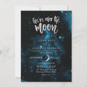 PixDezines We zijn over het Moon Wedding Kaart (Voorkant)
