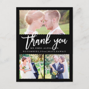 PixDezines Wedding Bedankt / Modern Script Briefkaart