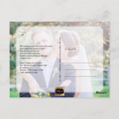 PixDezines Wedding Dank u/Moderne Calligrafie Briefkaart (Achterkant)