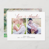 PixDezines Wedding Hartelijk dank/Fun Script Briefkaart (Voorkant / Achterkant)