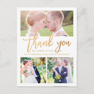 PixDezines Wedding Hartelijk dank voor Faux Gold S Briefkaart