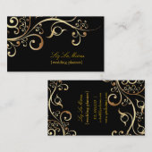 PixDezines Wedding Planner, gouden sierwervels Visitekaartje (Voorkant / Achterkant)