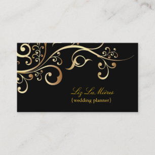 PixDezines Wedding Planner, gouden sierwervels Visitekaartje