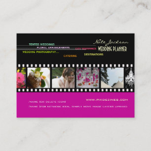 PixDezines weddingplanners/doe-het-zelf kleuren+le Visitekaartje
