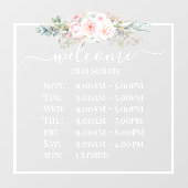 PixDezines Welkome kantooruren Raamsticker (Vel)