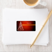 PixDezines wervelt kerstboom Etiket (Insitu)