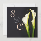PixDezines WHITE CALLA MENTION DES INVITATIONS DE (Devant)