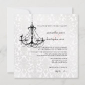 PixDezines White Chandelier met een vogel Kaart (Achterkant)