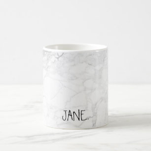 PixDezines WHITE MARBLE Koffiemok