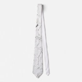PixDezines White Marble Slab Stropdas (Voorkant)