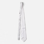 PixDezines White Marble Slab Stropdas (Achterkant)