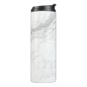 PixDezines WHITE MARBLE Thermosbeker (Gedraaid links)