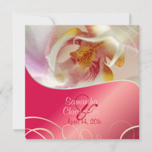 PixDezines White Orchid Bleek roze + wit Kaart