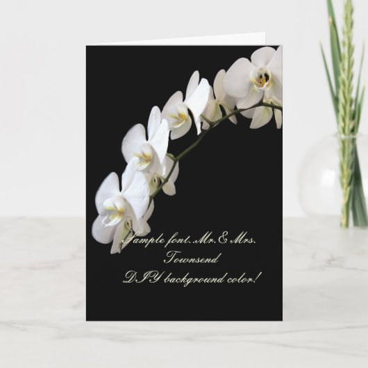 PixDezines White Orchid/DIY achtergrondkleur Kaart (Voorkant)