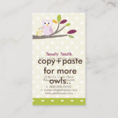 PixDezines Whoot's Daycare Visitekaartje (Achterkant)