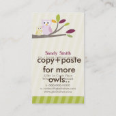 PixDezines Whoot's Daycare Visitekaartje (Achterkant)