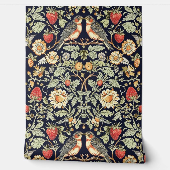 PixDezines  William Morris Strawberry Thief Behang (Afrollen)