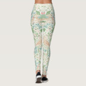 PixDezines William Morris Strawberry Thief Mint Leggings (Achterkant)