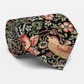 PixDezines William Morris Strawberry Thief Stropdas (Opgerold)