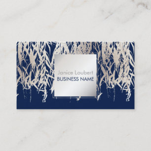 PixDezines Willow/Faux Silver Foil/DIY background Visitekaartje