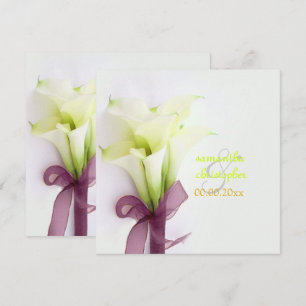 PixDezines WITTE CALLA LILIES TROUWBOUQUET Kaart