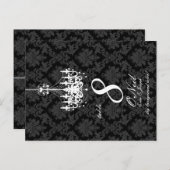 PixDezines Witte Kroonluchter + DIY achtergrondkle Briefkaart (Voorkant / Achterkant)