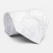PixDezines witte marmeren plaat Stropdas (Opgerold)