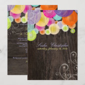 PixDezines wood grain+fiesta lantern Kaart (Voorkant / Achterkant)