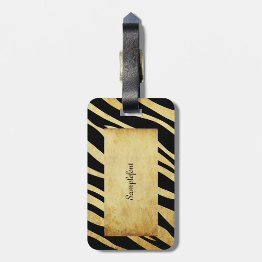PixDezines  zebra Bagagelabel (Achterkant verticaal)